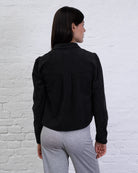 Cord-Blazer mit großen Knöpfen