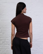 Asymmetrisches Shirt mit Knöpfen