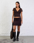 Mesh Minirock mit Spitzdendetail