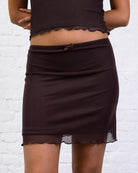 Mesh Minirock mit Spitzdendetail