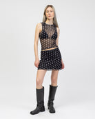Mesh Rock mit Polkadotprint