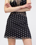 Mesh Rock mit Polkadotprint