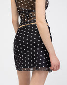Mesh Rock mit Polkadotprint