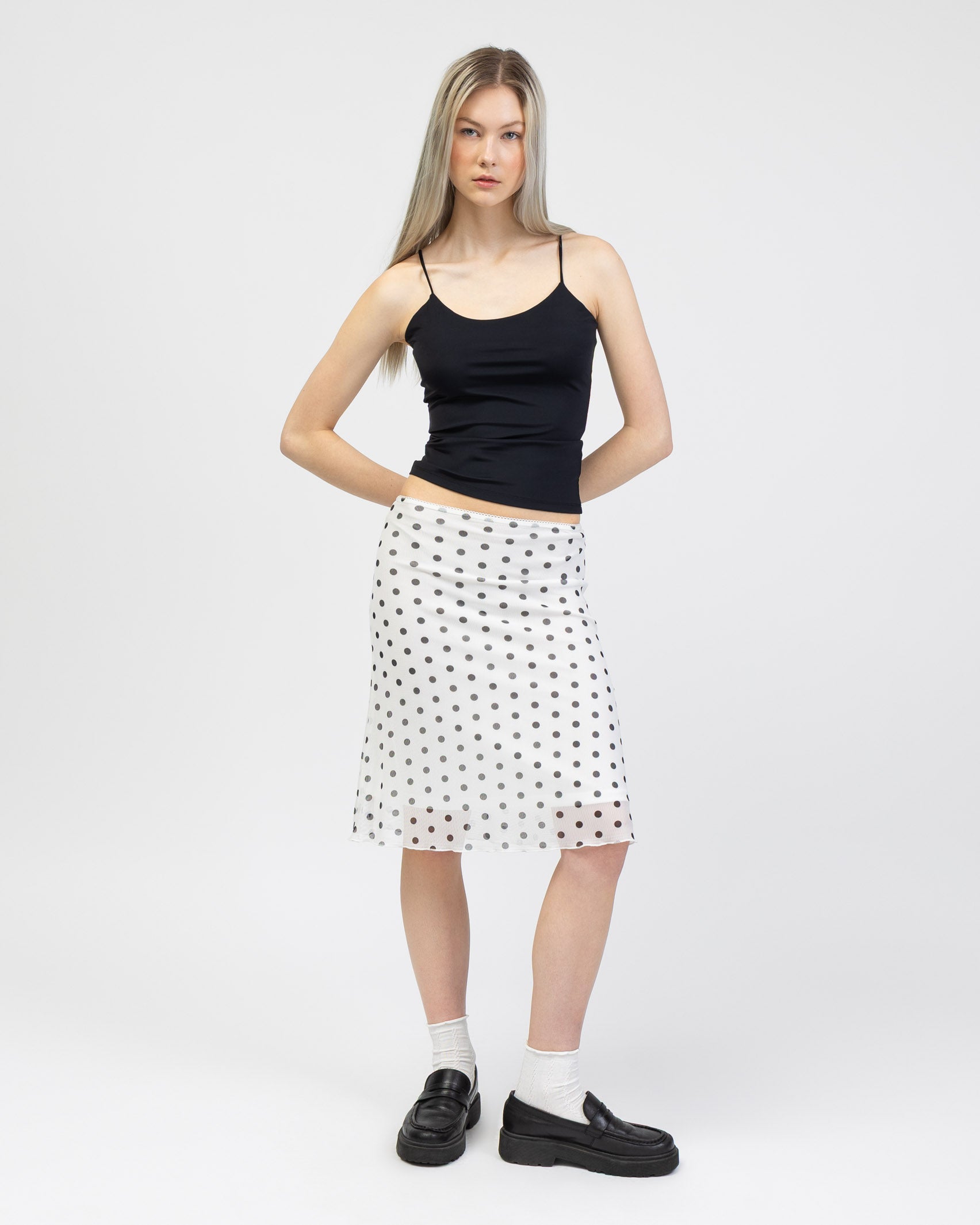 Midi Rock mit Polkadotprint