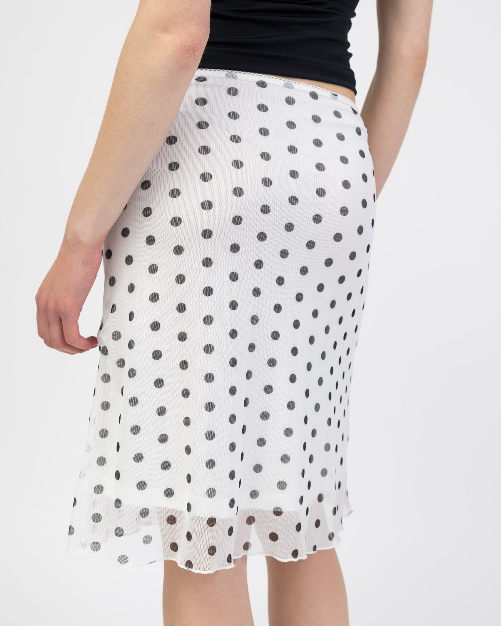 Midi Rock mit Polkadotprint