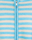 Gestreifte Strickjacke mit Kapuze