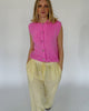 Weiche lockere Strickweste pink