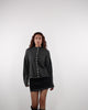 Gestreifte Strickjacke mit Stehkragen