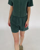 Kurze Shorts aus Leinenmix