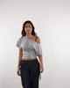 Offshoulder Shirt mit Ösen