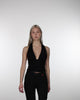 Neckholdertop mit Glitzer