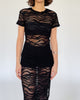 Kurzarm Maxikleid mit Animalprint