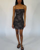 Minikleid aus Mesh mit Leoprint