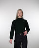Gerippter Pullover mit Stehkragen 