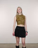 Top mit floralem Print aus Samt
