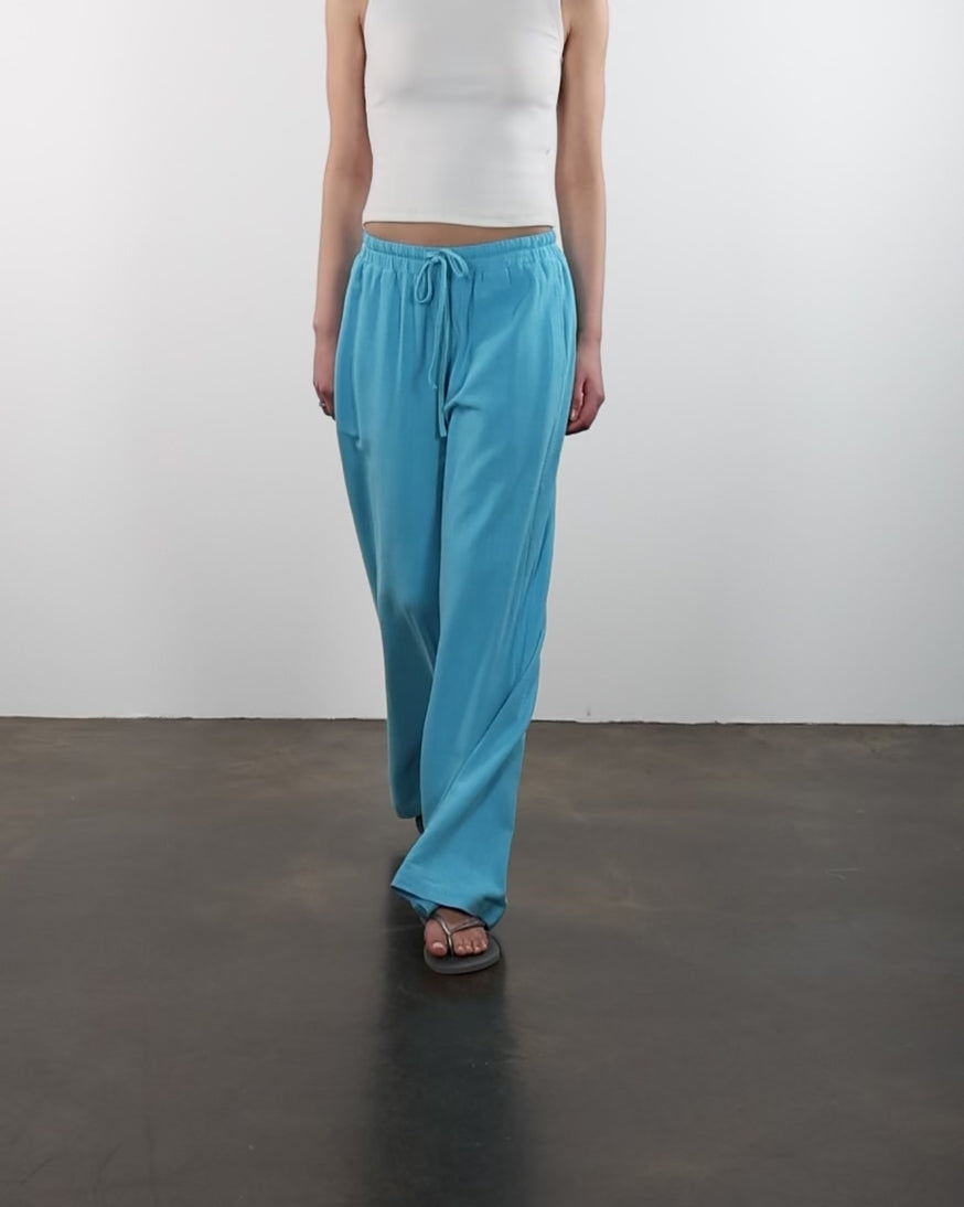 Lockere Hose aus Leinen-Mix