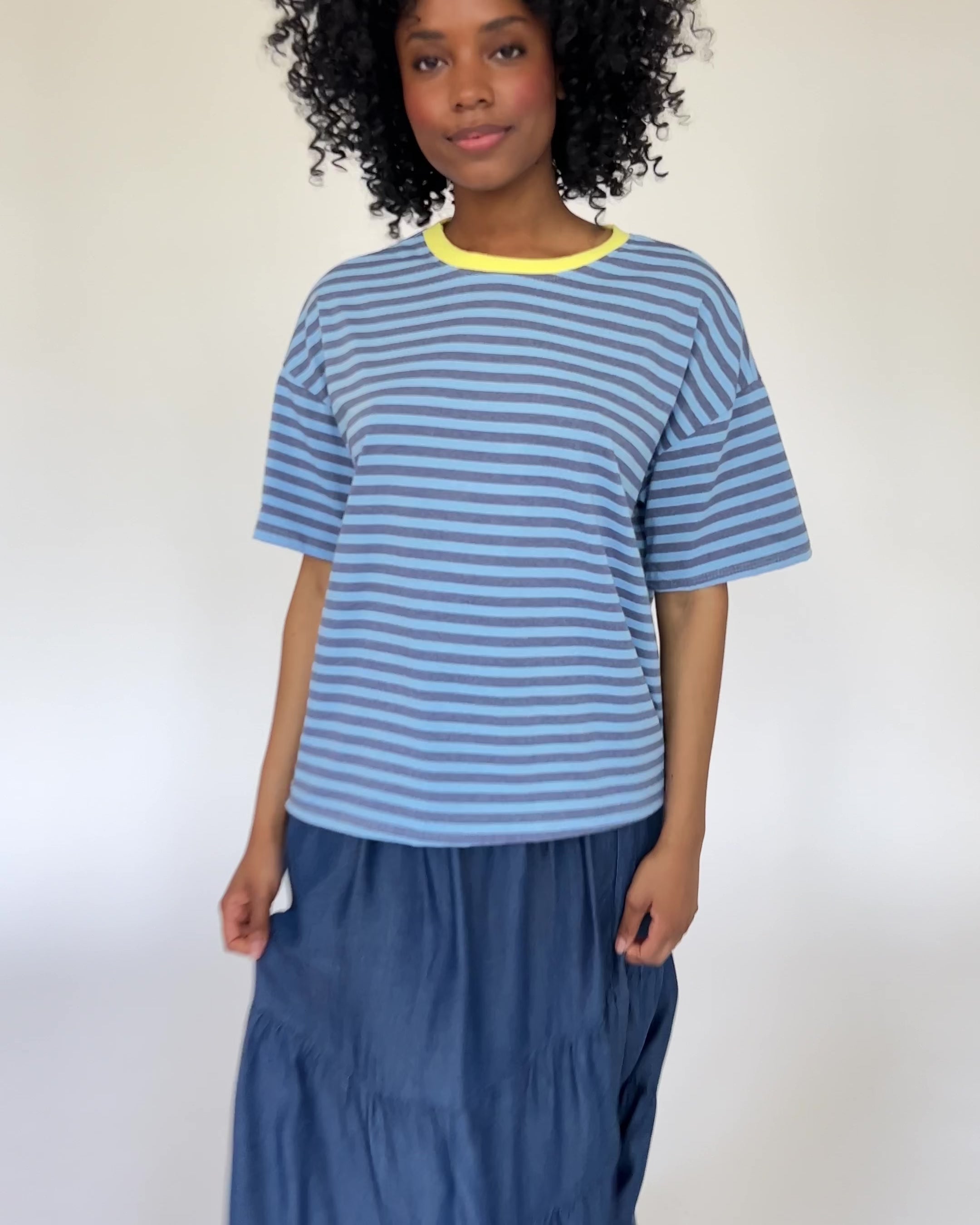Gestreiftes Oversize Shirt