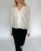 Bluse mit Blumenstickerei weiß