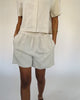 Kurze Shorts aus Leinen-Mix
