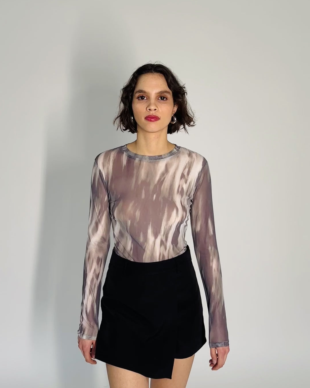 Body mit mehrfarbigem Print