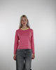 Gestreiftes Basic Langarmshirt Im Laufen