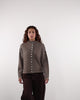 Gestreifte Strickjacke mit Stehkragen