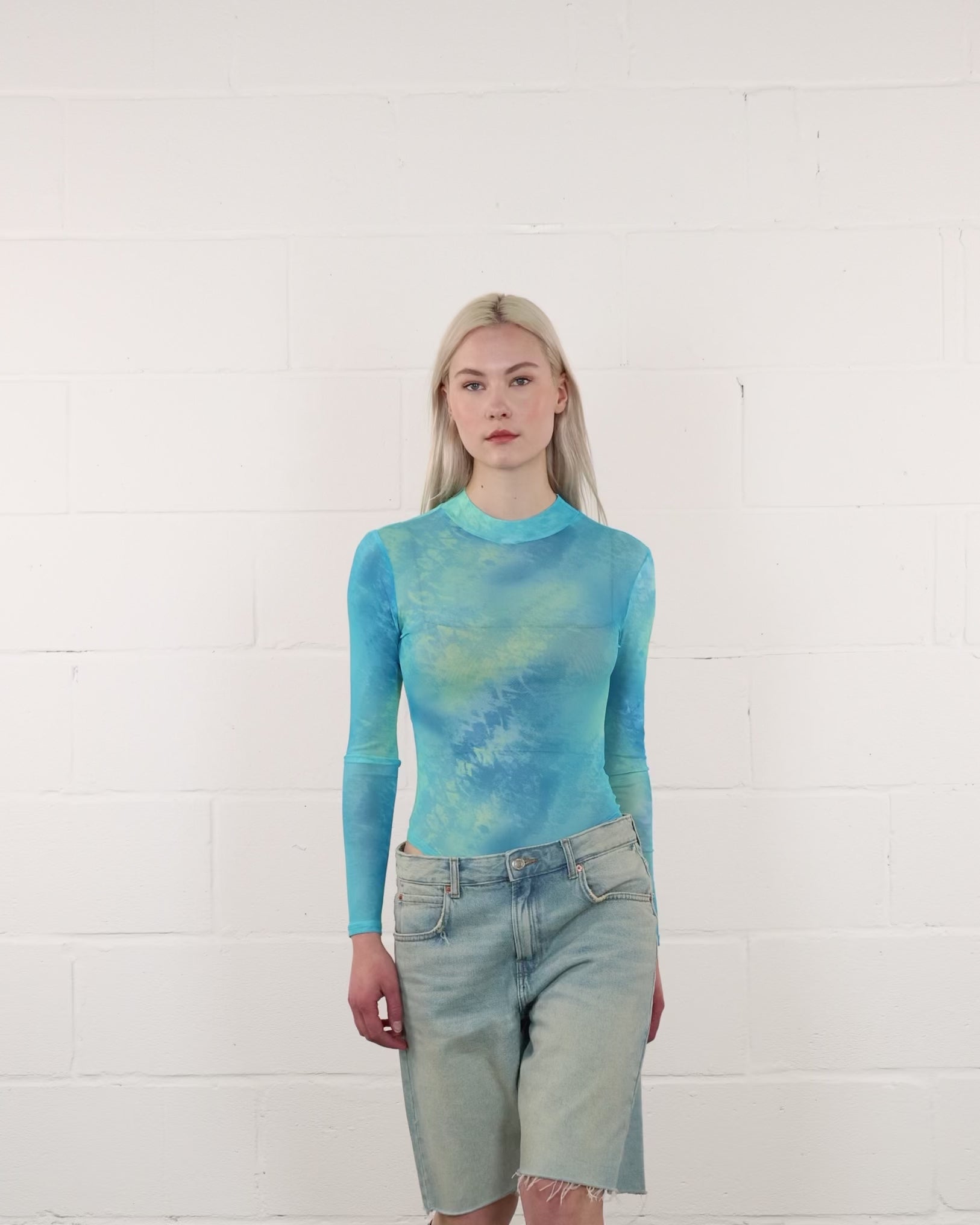 Body mit Ozeanprint