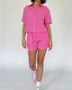 Schlichte Shorts aus Viskose pink