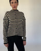 Weite gestreifte Strickjacke