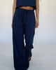 High-Waist Stoffhose aus Leinen-Mix