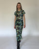 Mesh Maxikleid mit Print