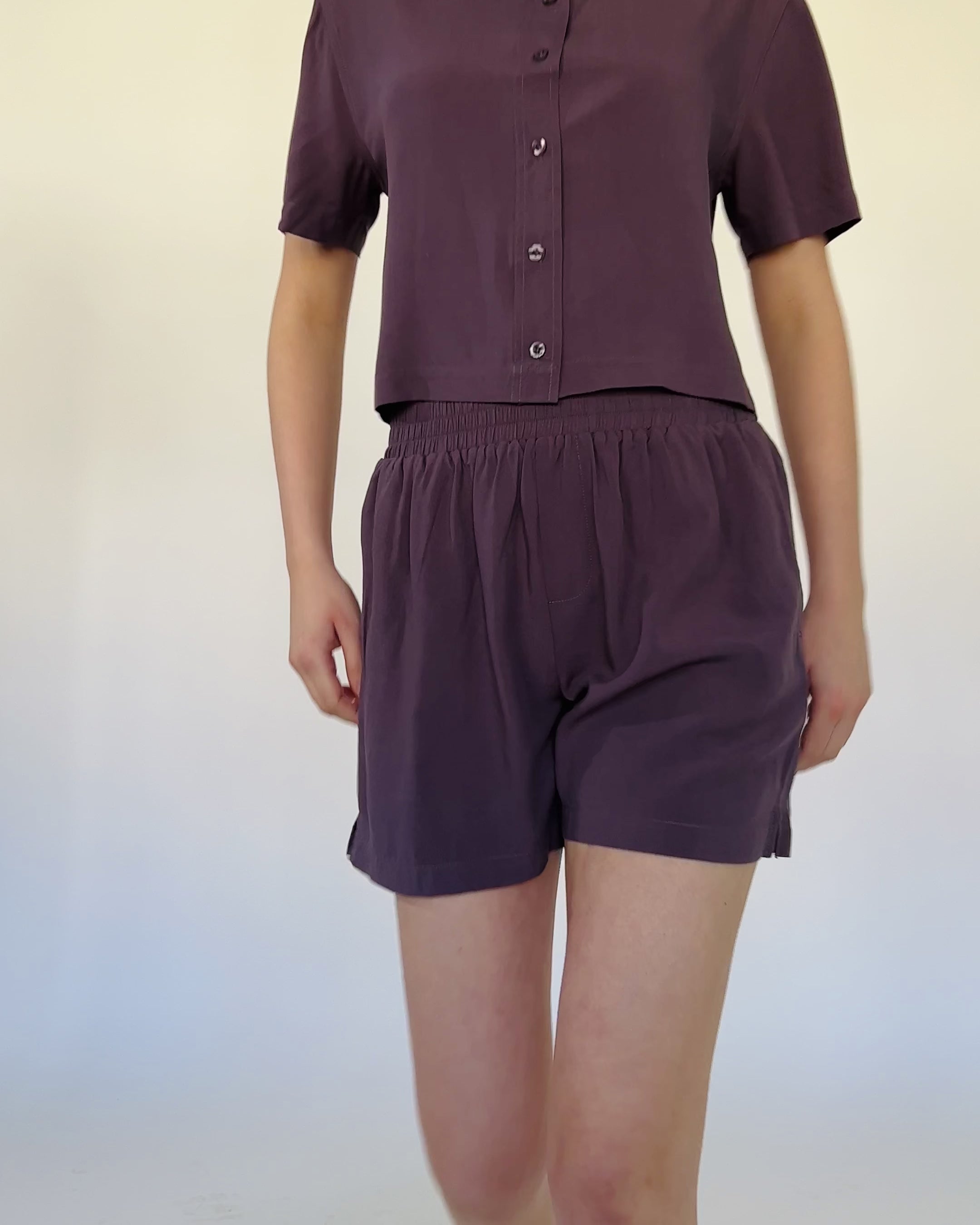 Schlichte Shorts aus Viskose