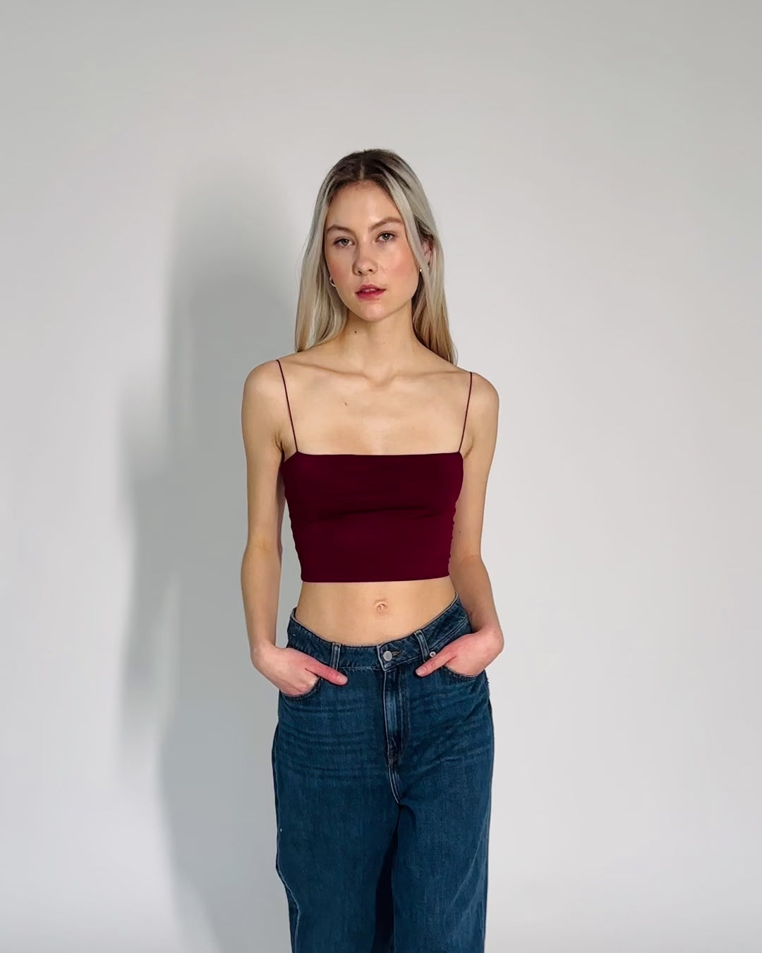 Crop Top mit Spaghettiträgern
