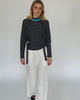 Gestreiftes Basic Langarmshirt