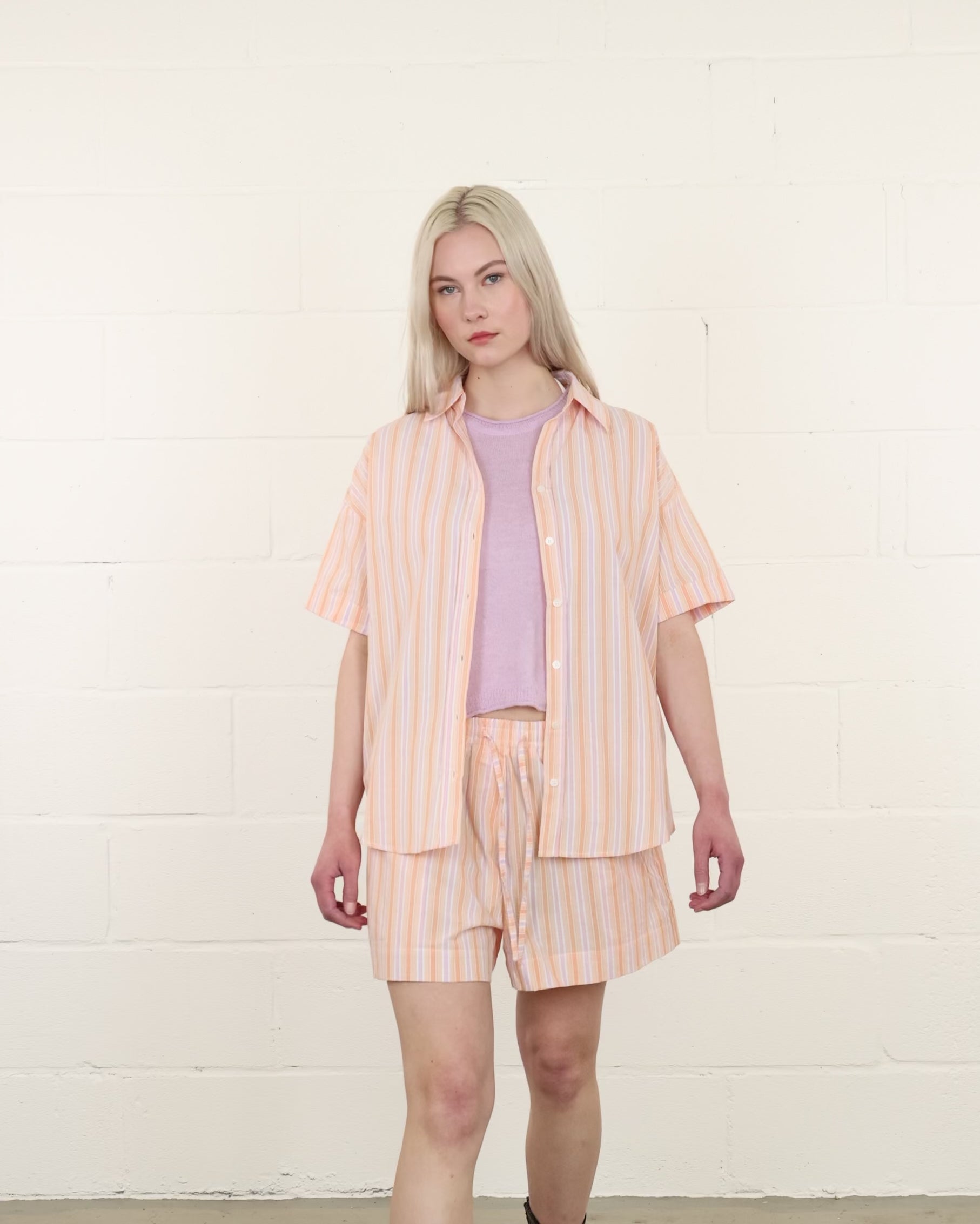 Bluse mit sommerlichen Streifen