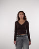 Longshirt mit V-Ausschnitt