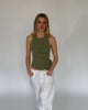 Asymmetrisches Tanktop grün