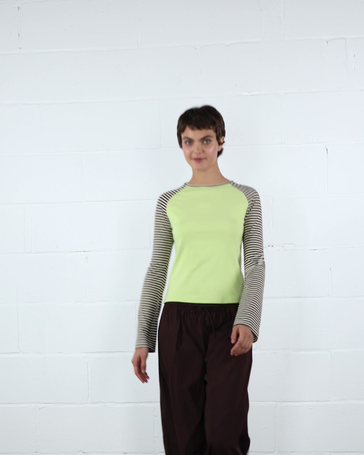 Gestreiftes Raglan Longshirt