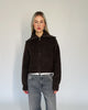 Strickjacke mit überlangem Kragen