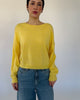 Weicher Basic Pullover gelb