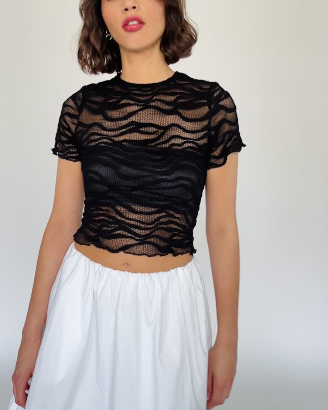 Shirt mit Animalprint schwarz