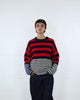 Pullover mit buntem Streifenmix