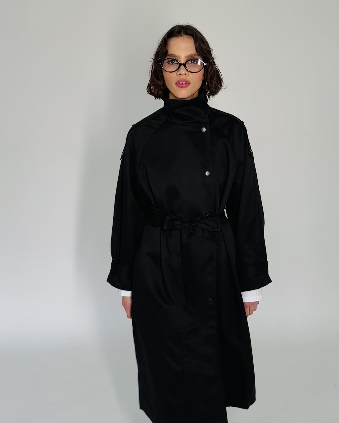 Trenchcoat mit Stehkragen