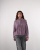 Gestreifte Strickjacke mit Stehkragen