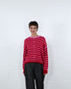Weiche gestreifte Strickjacke