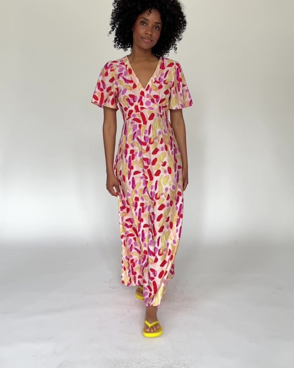 Maxikleid in sommerlichen Farben