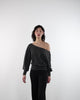 Offshoulder Langarmshirt mit Streifen
