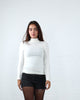 Figurbetontes Langarmshirt mit Stehkragen