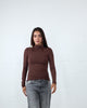 Figurbetontes Langarmshirt mit Stehkragen