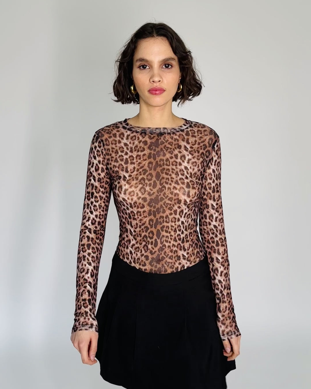Mesh Body mit Leoprint